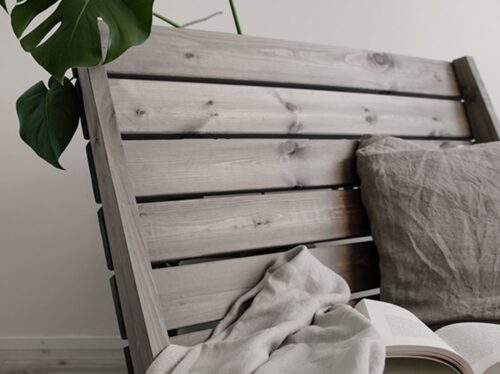 Hillerstorp ECO DOUBLE GRANNY STOL FURU OLJAD GRÅ