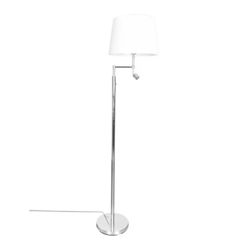 Orlando Golvlampa – Krom/Vit med LED-lampa 157 cm
