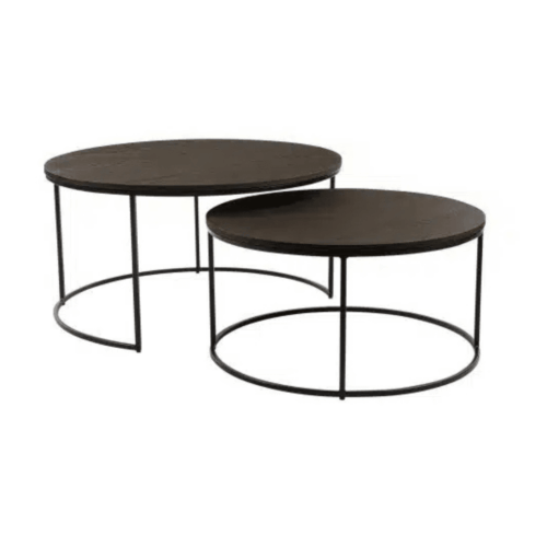 NFG Soffbord Natalie set dia 85 mörkbrun ek