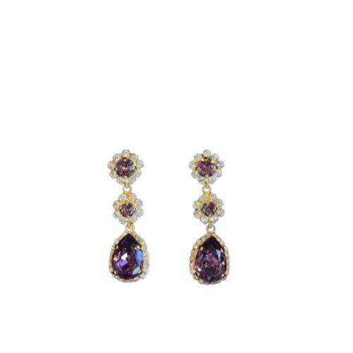 Caprice Decadent Örhängen Trinity Guld/Lila