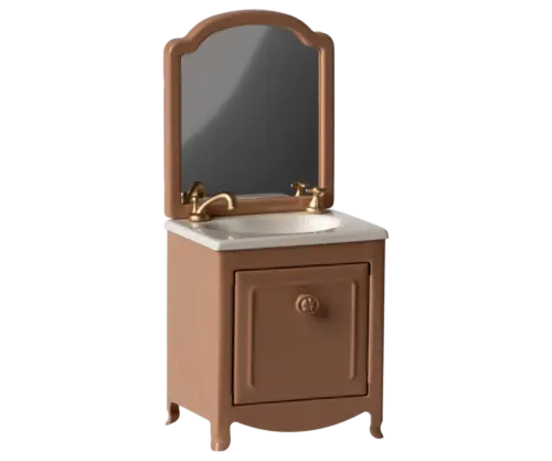 Maileg Diskbänk Mus Mörk Puderrosa