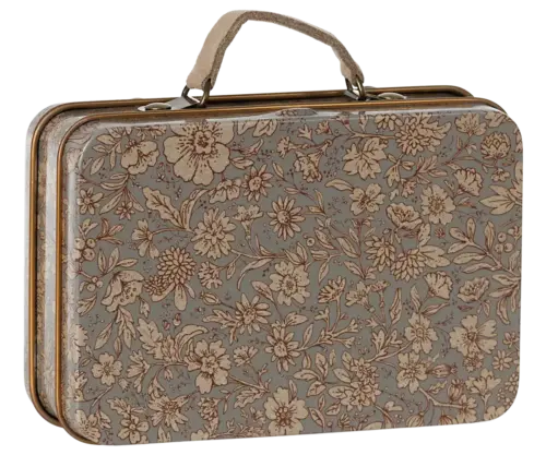 Maileg Liten resväska, Blossom grå