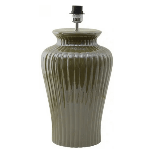 Lampfot Glossy olivgrön