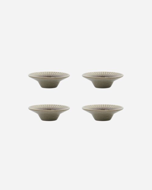 House Doctor Äggkopp 4-Pack Pleat Grå/Brun