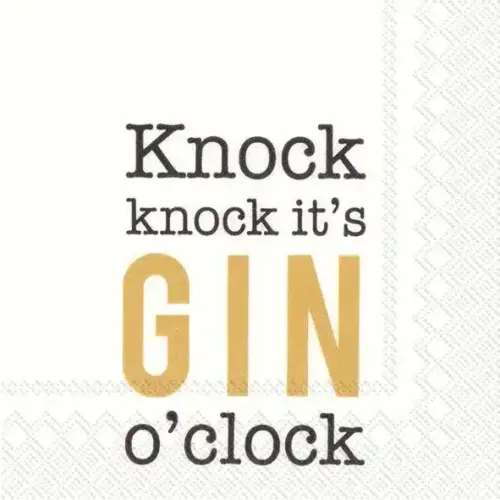 Kaffeservett Knock Knock,It'S Gin O'Clock