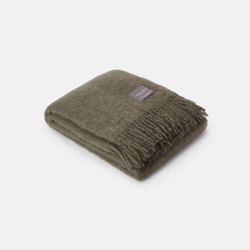 Stackelbergs Mohair Pläd Grön Marmor