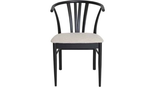 ARON Matstol i Svartlackerad Ek Beige