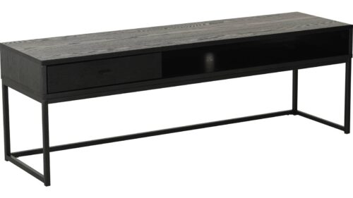 NFG REGAL TV- bänk svartlackad askfaner 120