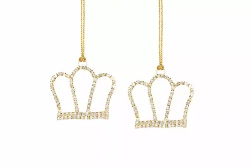 Krona Hänge Guld 5cm