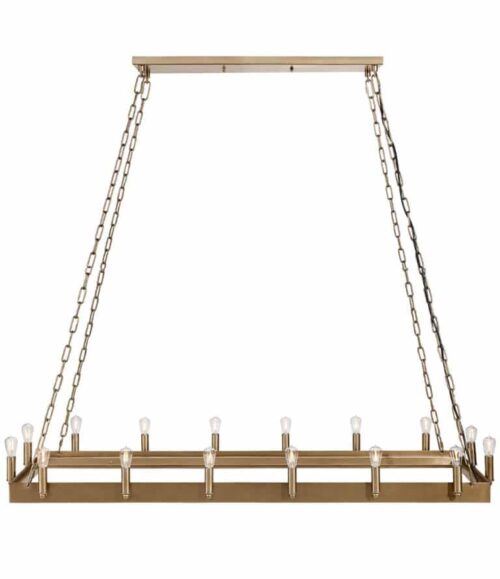 Artwood - Taklampa Crown Rektangulär Antik Mässing