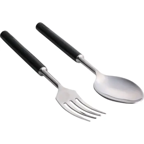 ERNST Salladsbestick trä, svart