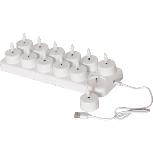 Star Trading LED Värmeljus 12-pack Flamme Charg