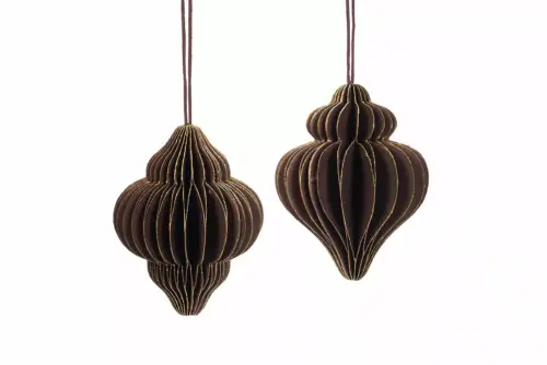 Pappersjulkula Pim Röd/Brun/Guld Mix 1st