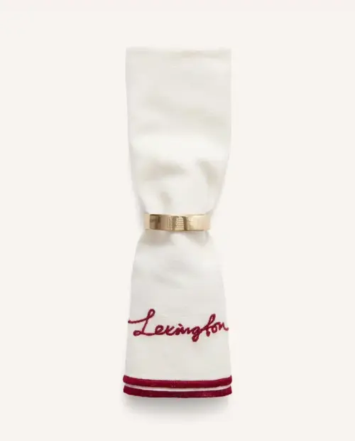 Lexington Blombroderad servett i linneblandning