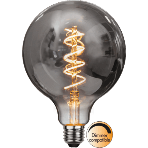 Star Trading LED-lampa E27 G125 Decoled Spiral Smoke