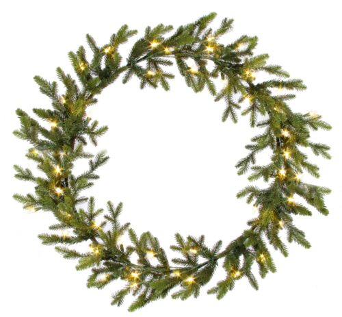 Shishi Smal Grankrans med kottar inkl belysning 70cm