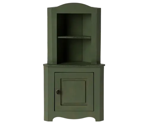 Maileg Miniatyr hörnskåp - Mörkgrön