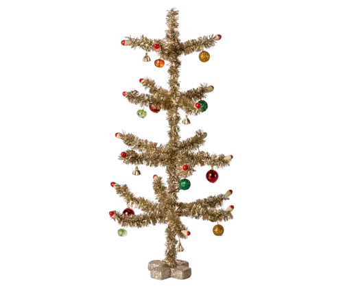 Maileg Julgran, Guld - Röd och grön dekoration