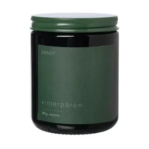 Ernst Doftljus glas Vinterpäron grön ø9cm