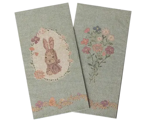 Maileg Servett, Lapin de Pâques - Grön/rosa