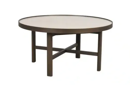 Rowico Marsden Soffbord, Beige/brun, 90x90 cm