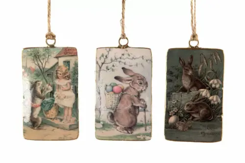 Emaljhänge Nostalgi Kanin Mix
