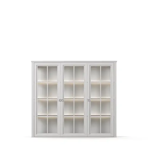 Englesson Stockholm 2.0 Överskåp Vitrin 3 Dörrar med Belysning