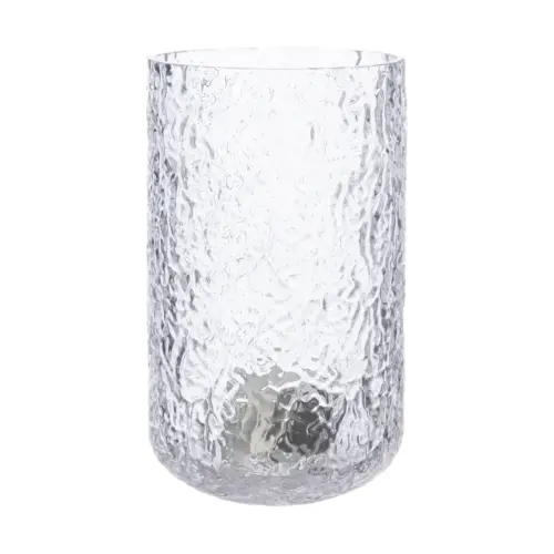 Ernst Ljuslykta mönstrat glas d9 h15 cm