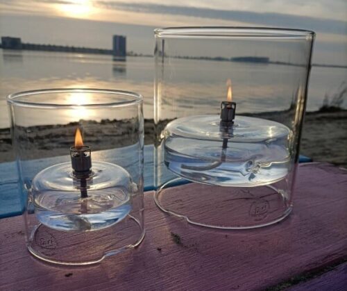 Peri Living Oljelampa med Vindskydd Klarglas Krom M Ø15 x 17cm