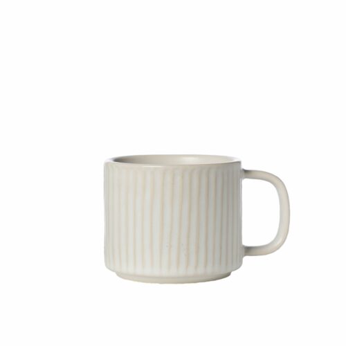 ERNST Kopp d8,5 h7 cm räfflad naturvit