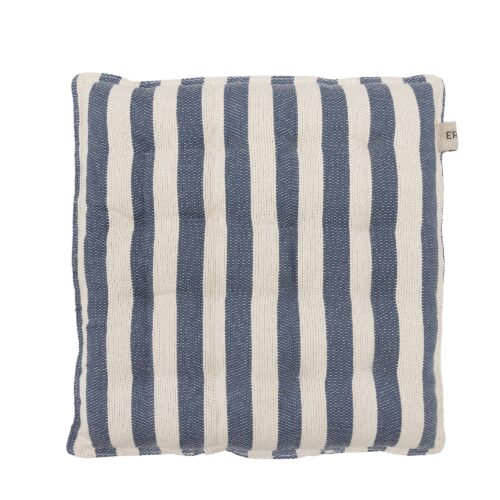 ERNST Sittdyna 45x45 vit/blå rand