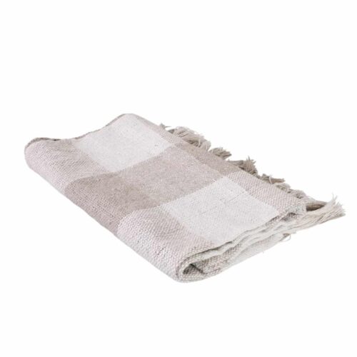 Pläd Stina Beige/Offwhite 125x150