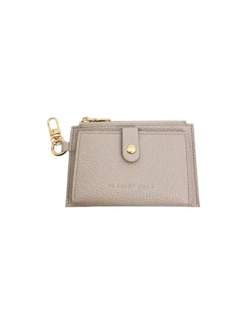 In Sunny Mood Korthållare Myntväska med Dragkedja Beige