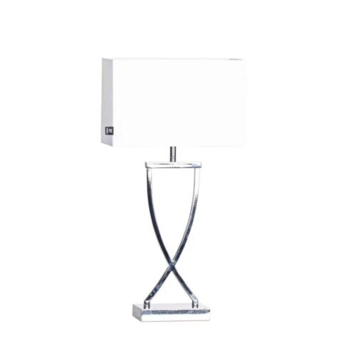 By Rydéns Omega bordslampa H52 cm krom/vit
