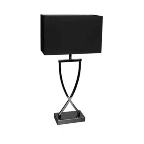 By Rydéns Omega bordslampa H69 cm svartkrom/svart