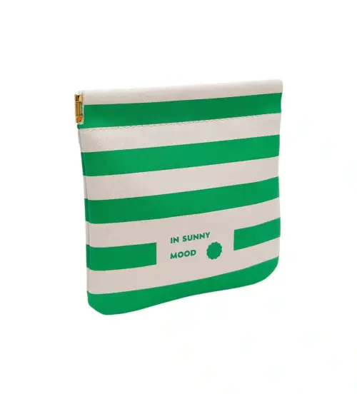 Sunny Snap Pouch Stripe Green