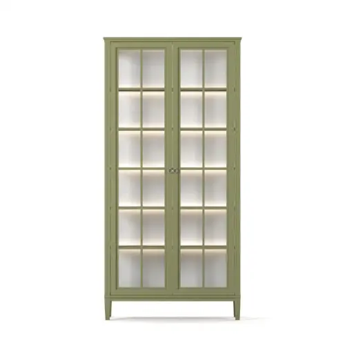Englesson Vitrinskåp med belysning – French Green Stockholm 2.0