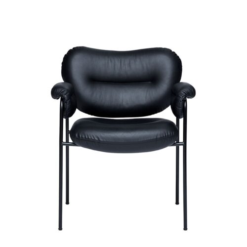 Fogia Bollo matstol Skinn Elmosoft Svart