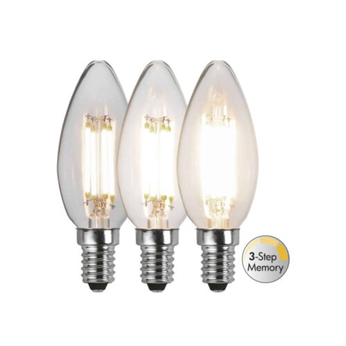 Star Trading LED-LAMPA E14 C35 CLEAR 3-STEP MEMORY