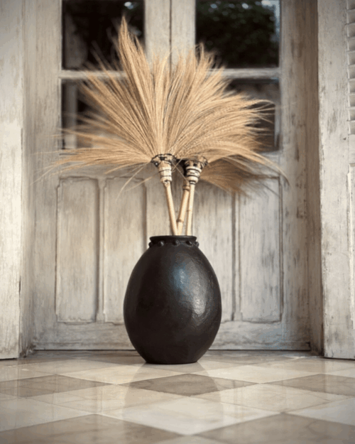 Noori YASA stor urna, svart antik