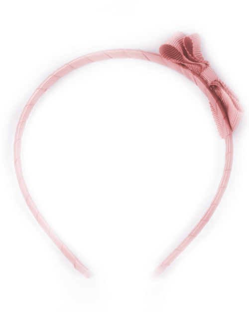 Diadem med rosett rosa