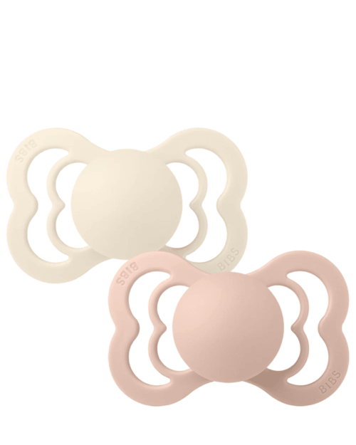 Bibs Nappar 2-pack Supreme Beige & rosa Mix