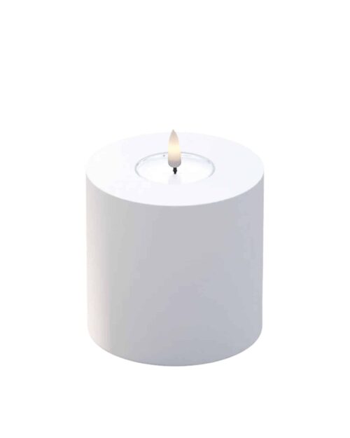 Utomhus LED Blockljus Ø 10 x 10 cm vit