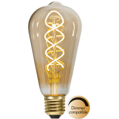 Star Trading E27 Led-lampa ST64 Decoled Spiral amber