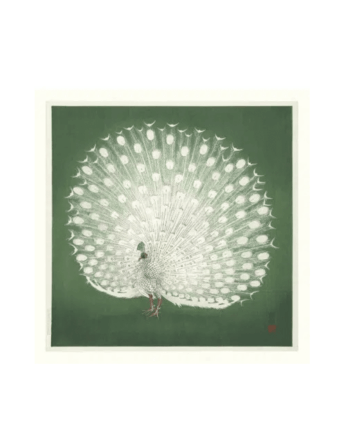 The Dybdahl Company Tavla Peacock on green