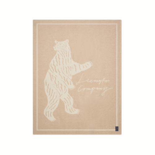 Lexington Pläd Bear beige/vit 130x170cm