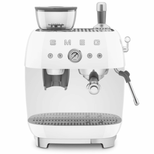 Smeg Manuell Kaffemaskin med kaffekvarn högblank vit