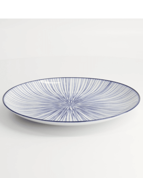 Tokyo Design studio Nippon Blå ränder tallrik 20.6x2.2cm