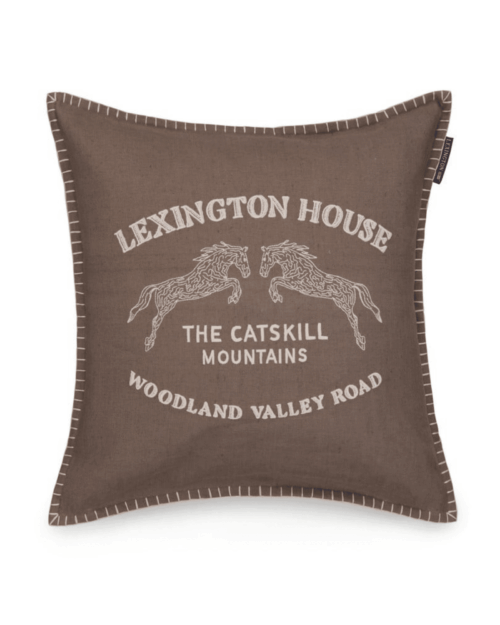 Lexington Kuddfodral Catskills Logo ljus beige 50x50