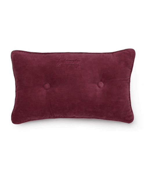 Lexington Kudde i ekologisk bomullssammet 50x30 cm - Lexington, Burgundy